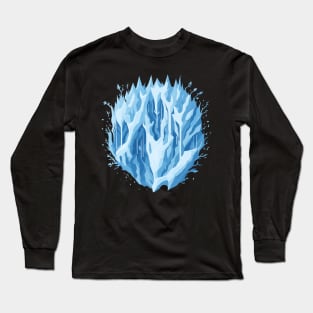 Winter landscape. Snow and ice Long Sleeve T-Shirt